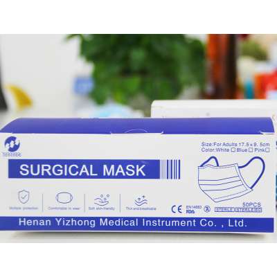 mecal pp non-woven facebric surgical earloop face mask